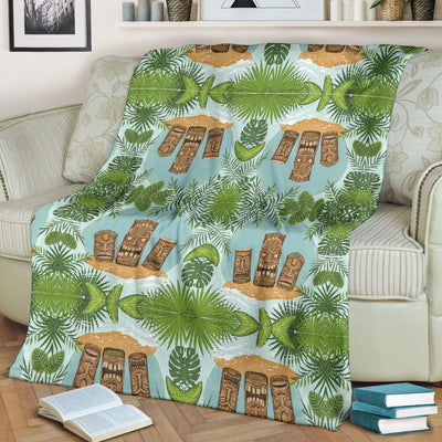 Tiki Wood Island Fleece Blanket