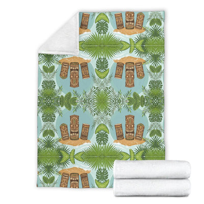 Tiki Wood Island Fleece Blanket