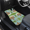 Tiki Wood Island Front and Back Car Floor Mats