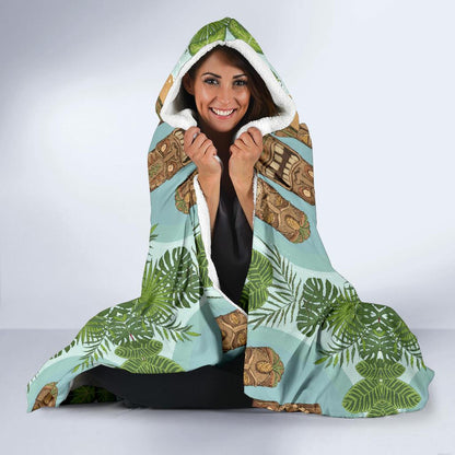 Tiki Wood Island Hooded Blanket-JORJUNE.COM