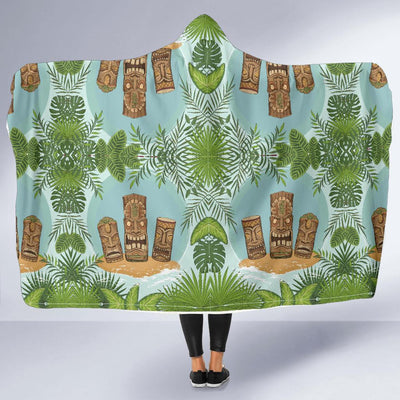 Tiki Wood Island Hooded Blanket-JORJUNE.COM