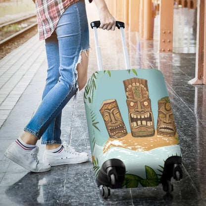 Hawaiian Polynesian Tiki Luggage Cover Protector