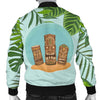 Tiki Wood Island Men Casual Bomber Jacket