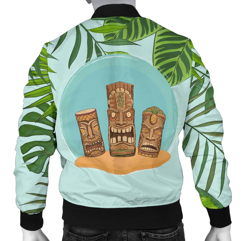 Tiki Wood Island Men Casual Bomber Jacket