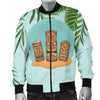 Tiki Wood Island Men Casual Bomber Jacket