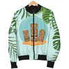 Tiki Wood Island Men Casual Bomber Jacket