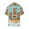 Tiki Wood Island Men Hawaiian Shirt