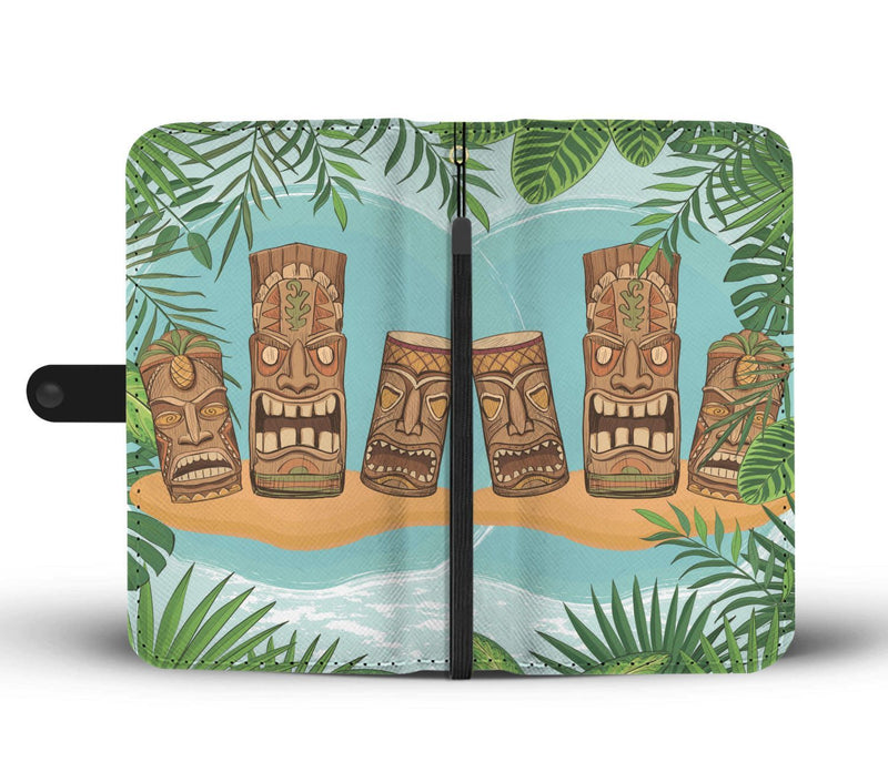 Hawaiian Polynesian Tiki Wallet Phone Case