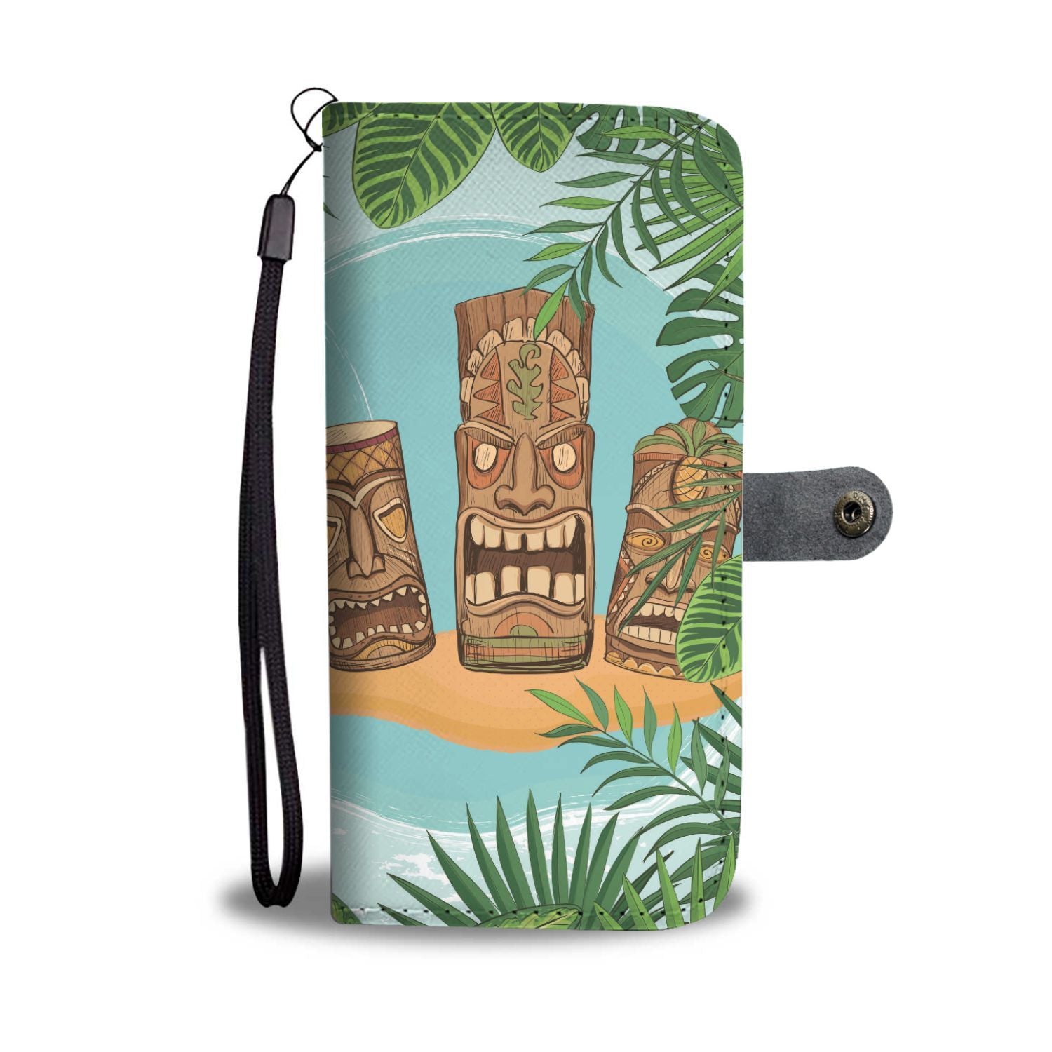 Hawaiian Polynesian Tiki Wallet Phone Case