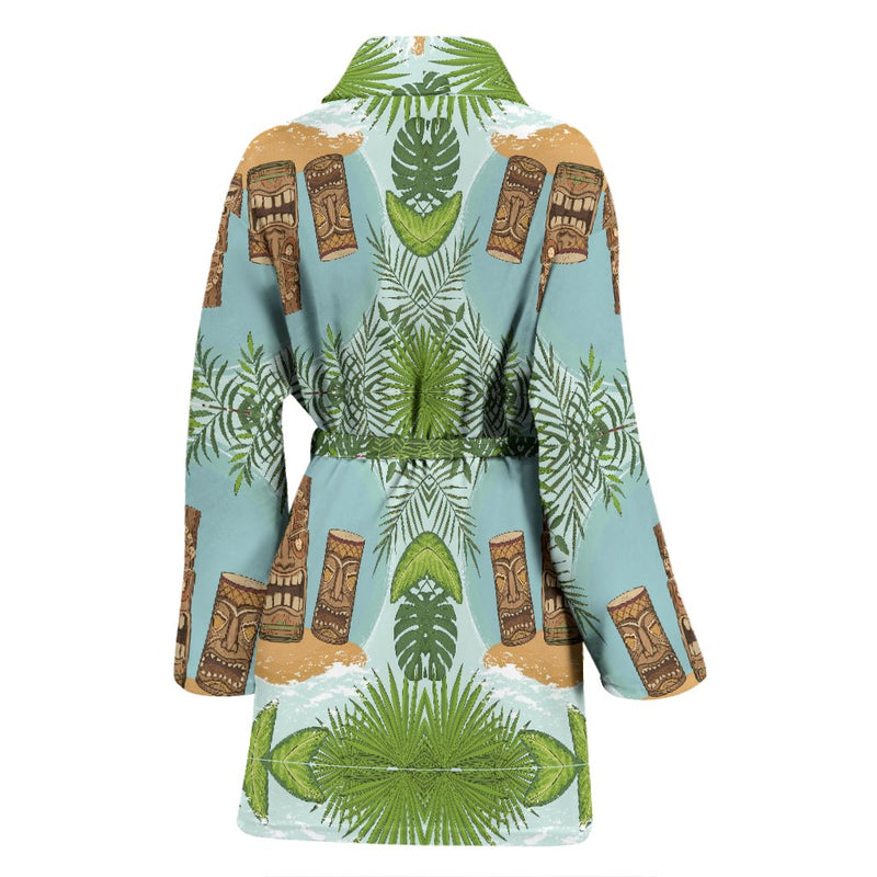 Tiki Wood Island Women Bath Robe