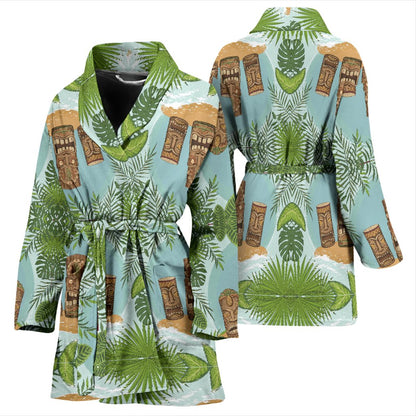 Tiki Wood Island Women Bath Robe