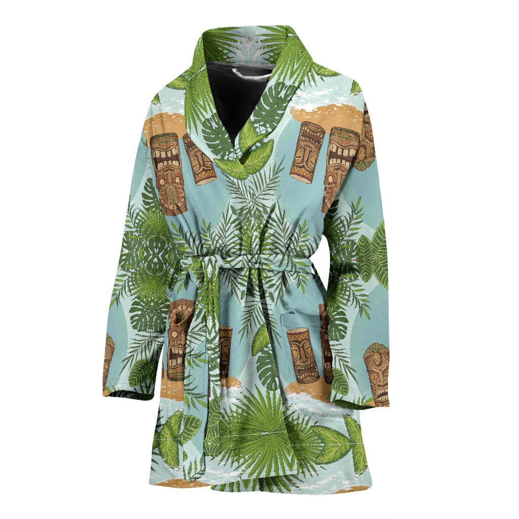 Tiki Wood Island Women Bath Robe