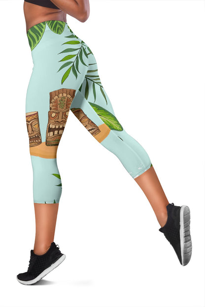 Tiki Wood Island Women Capris