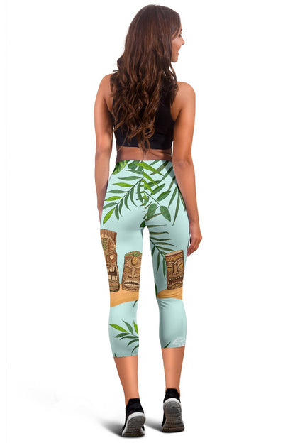 Tiki Wood Island Women Capris
