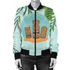 Tiki Wood Island Women Casual Bomber Jacket