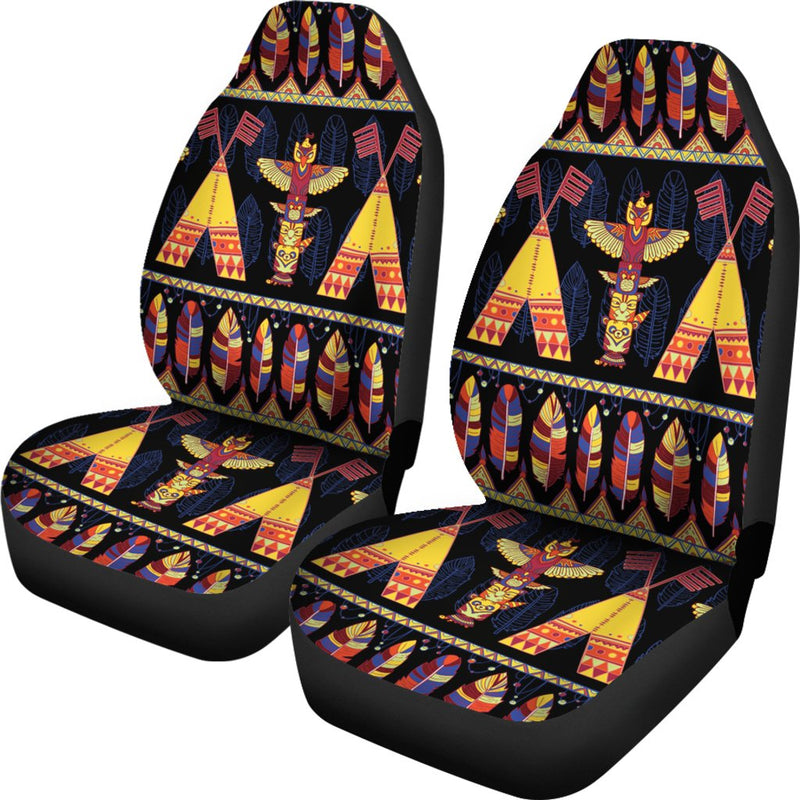 Totem Pole Design Universal Fit Car Seat Covers