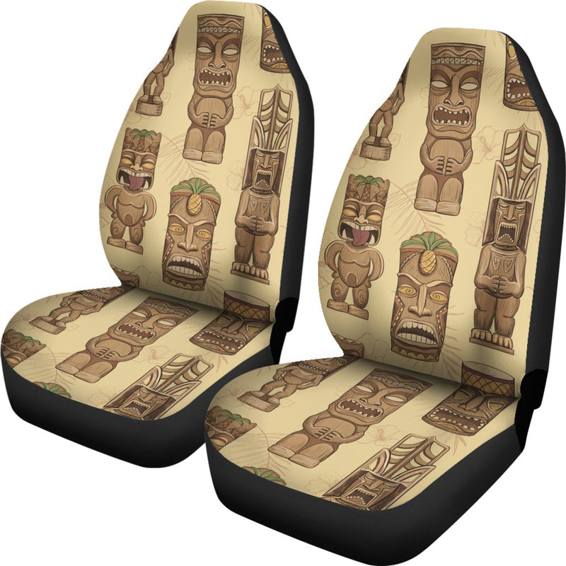 Totem Tiki Style Themed Design Universal Fit Car Seat Covers