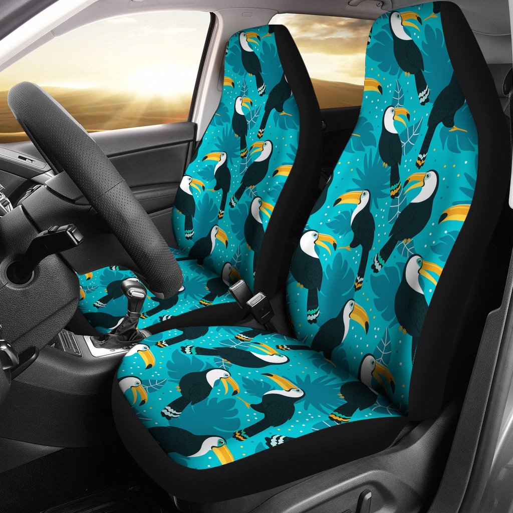 Toucan Parrot Pattern Print Universal Fit Car Seat Covers