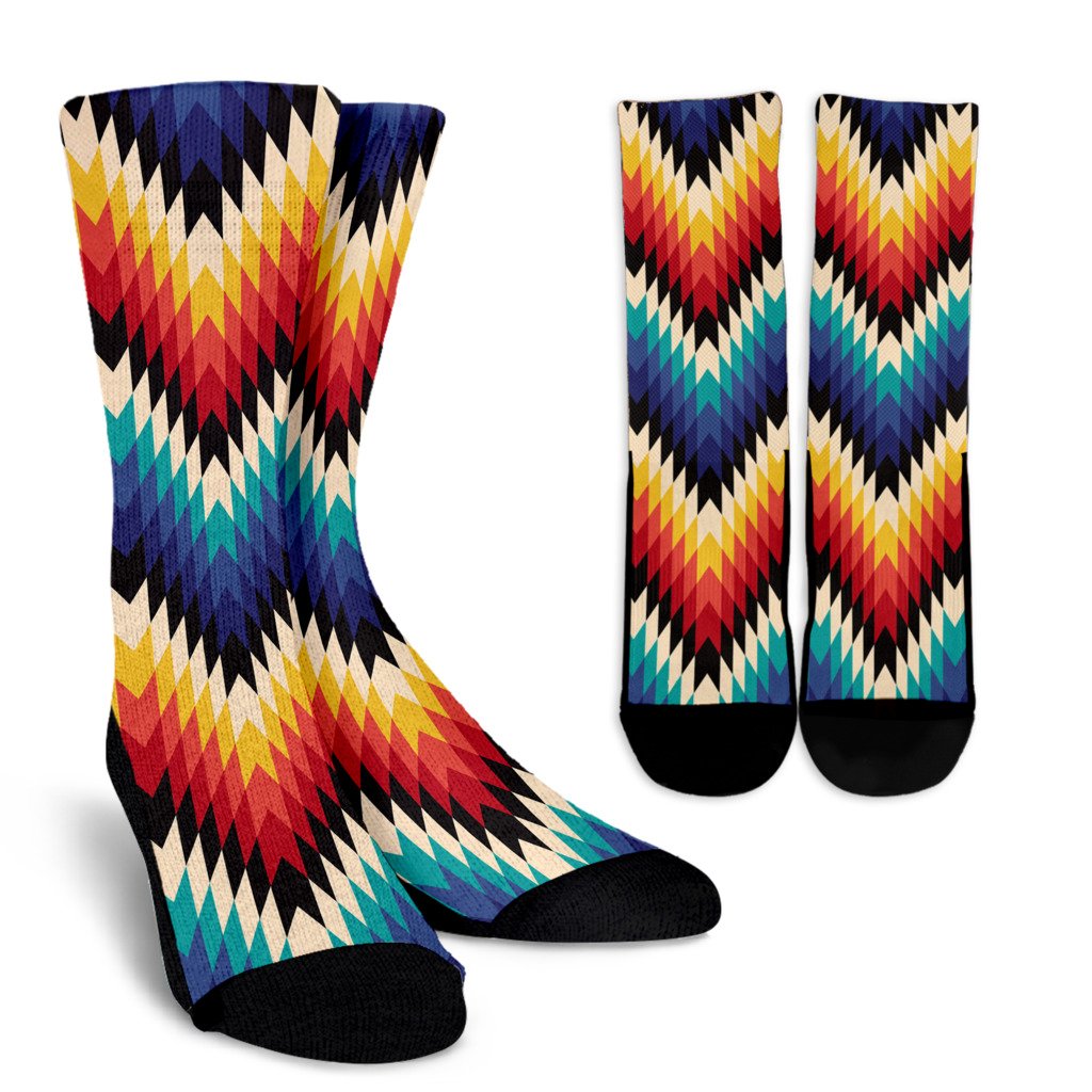 Tribal Aztec Crew Socks