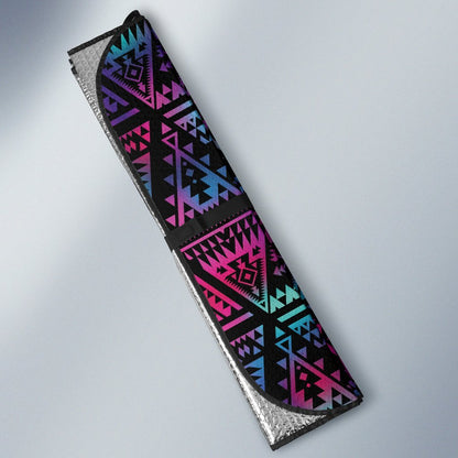 Tribal Aztec Dark Multicolor Car Sun Shade-JorJune