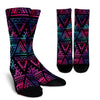 Tribal aztec Dark Multicolor Crew Socks