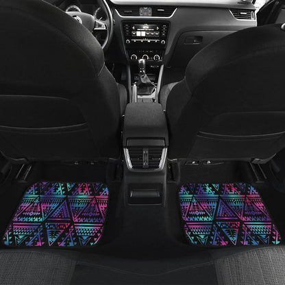 Tribal aztec Dark Multicolor Front and Back Car Floor Mats