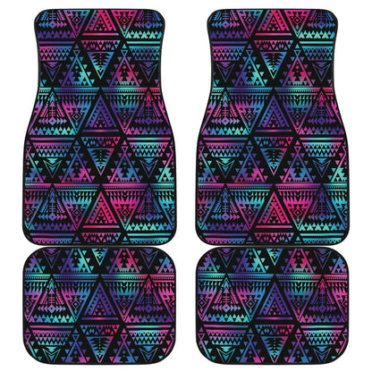 Tribal aztec Dark Multicolor Front and Back Car Floor Mats