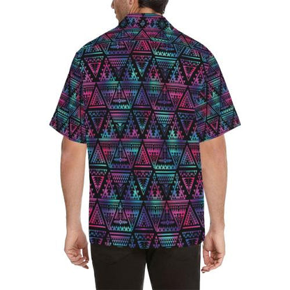 Tribal aztec Dark Multicolor Men Hawaiian Shirt