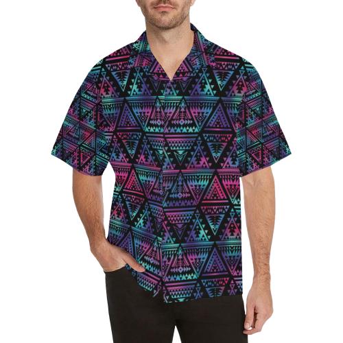 Tribal aztec Dark Multicolor Men Hawaiian Shirt