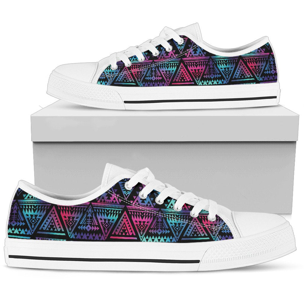 Tribal aztec Dark Multicolor Men Low Top Shoes