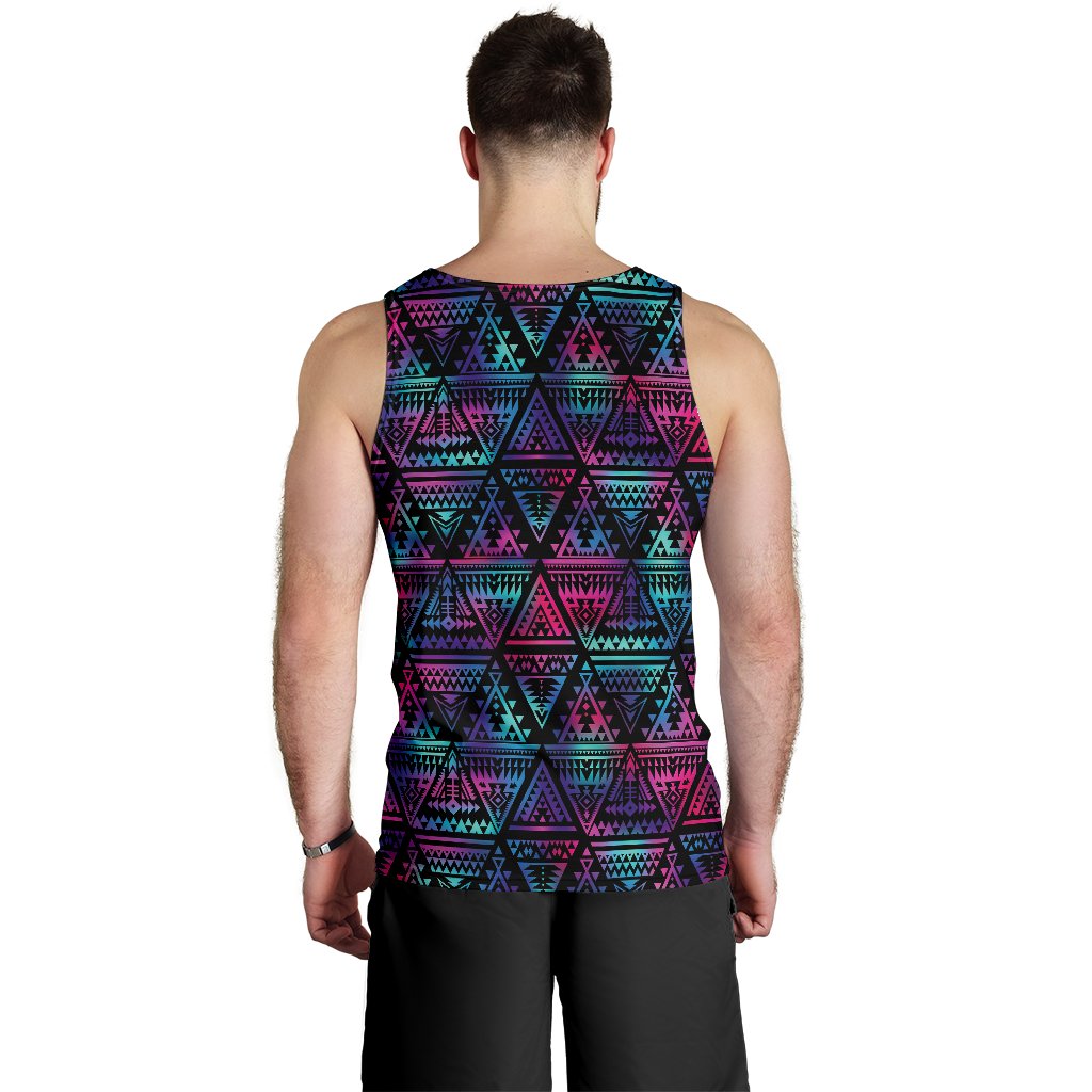 Tribal aztec Dark Multicolor Men Tank Top