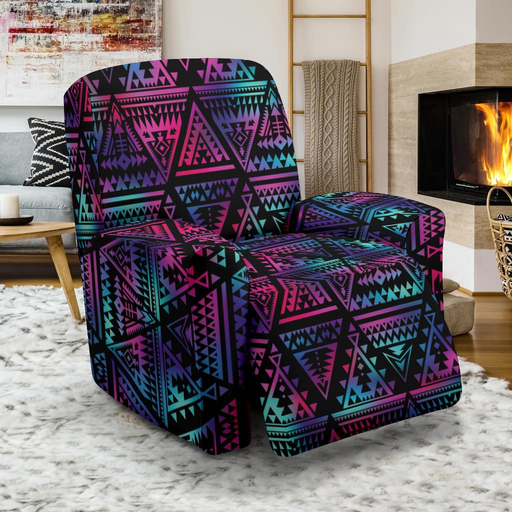 Tribal aztec Dark Multicolor Recliner Slipcover-JORJUNE.COM
