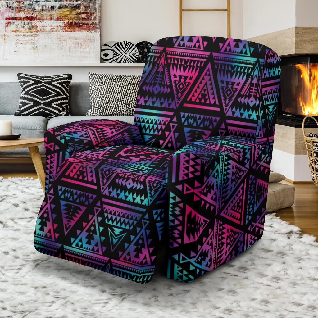 Tribal aztec Dark Multicolor Recliner Slipcover-JORJUNE.COM
