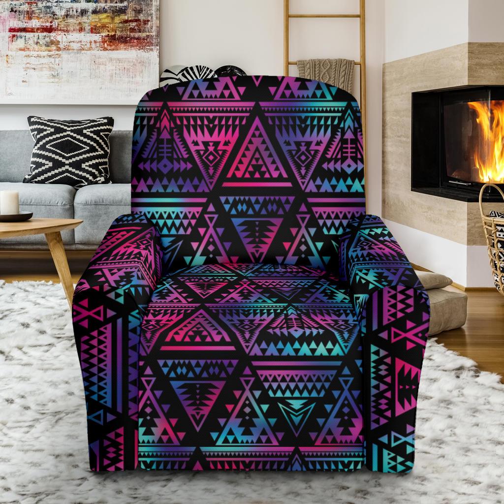 Tribal aztec Dark Multicolor Recliner Slipcover-JORJUNE.COM