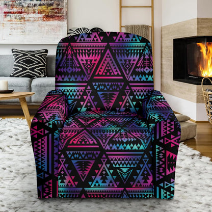 Tribal aztec Dark Multicolor Recliner Slipcover-JORJUNE.COM