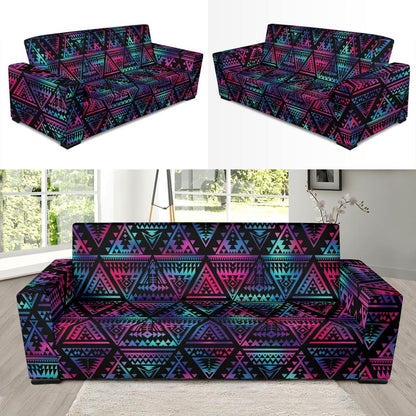 Tribal aztec Dark Multicolor Sofa Slipcover-JORJUNE.COM