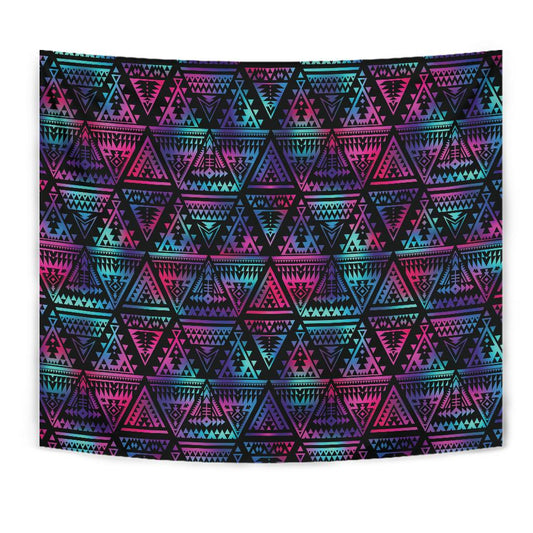 Tribal aztec Dark Multicolor Tapestry