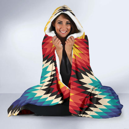 Tribal Aztec Hooded Blanket-JORJUNE.COM