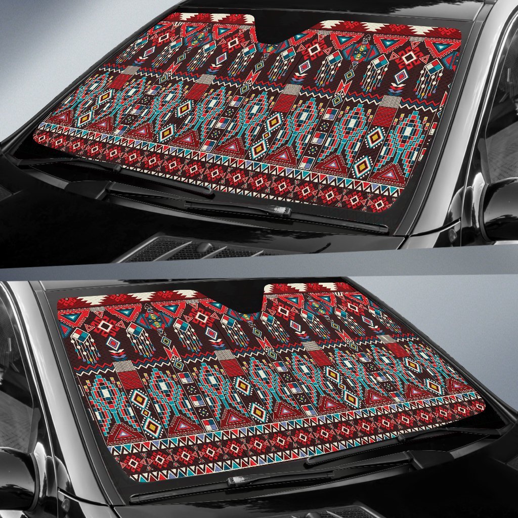Tribal Aztec Indians Native American Car Sun Shade-JorJune