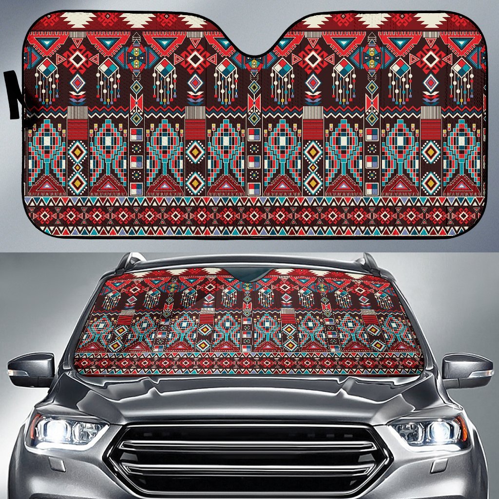 Tribal Aztec Indians Native American Car Sun Shade-JorJune