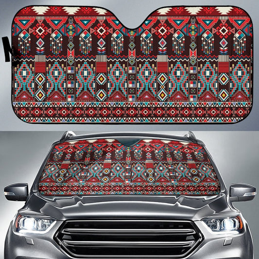 Tribal Aztec Indians Native American Car Sun Shade-JorJune