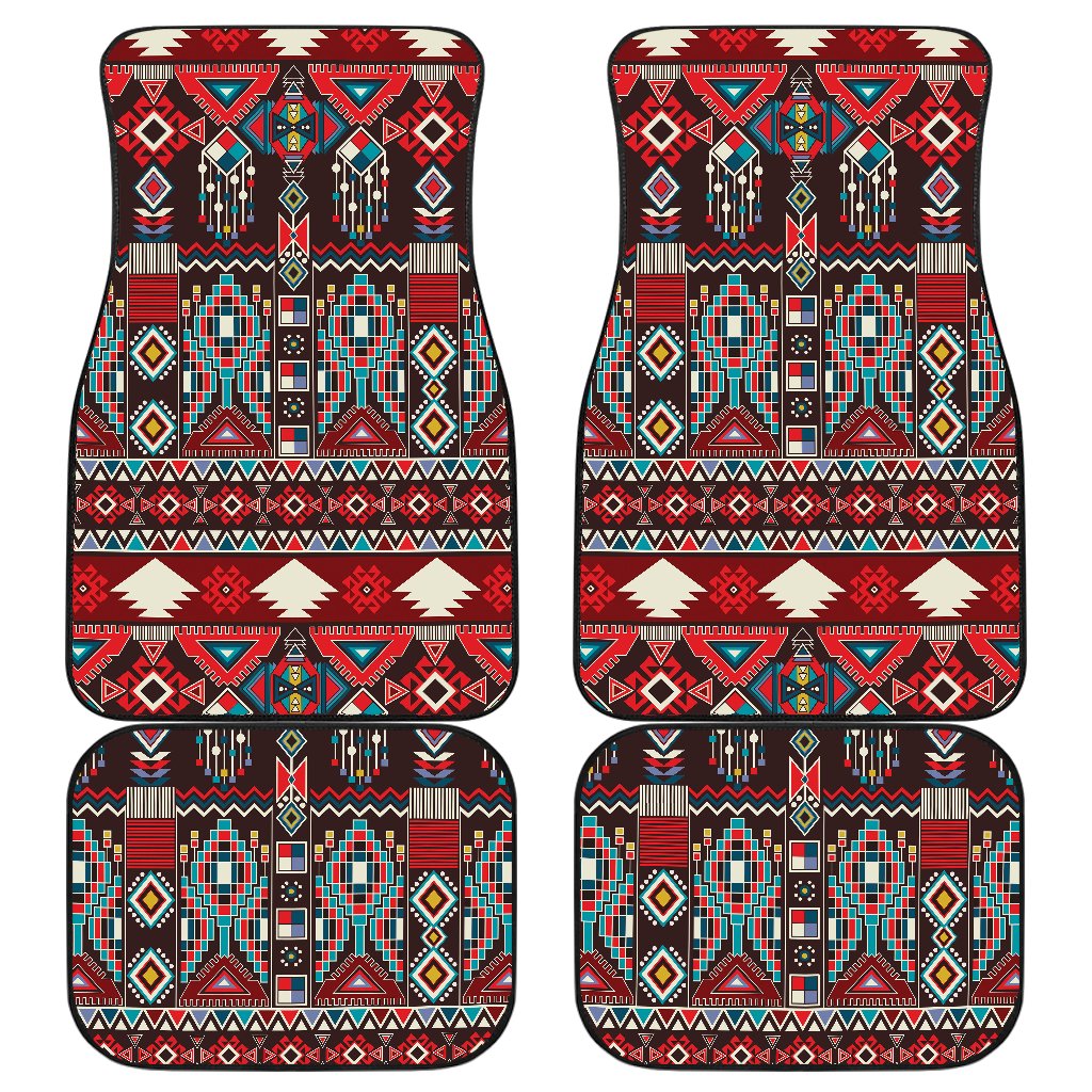 Tribal Aztec Indians native american Front and Back Car Floor Mats
