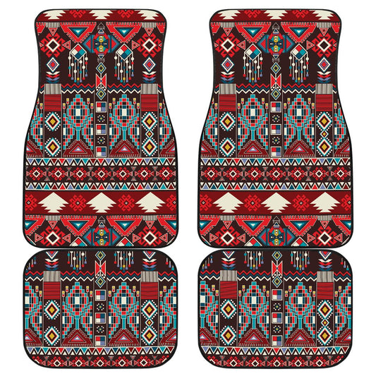 Tribal Aztec Indians native american Front and Back Car Floor Mats
