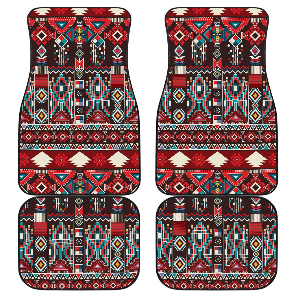 Tribal Aztec Indians native american Front and Back Car Floor Mats