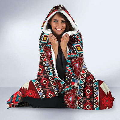 Tribal Aztec Indians native american Hooded Blanket-JORJUNE.COM