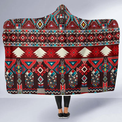 Tribal Aztec Indians native american Hooded Blanket-JORJUNE.COM