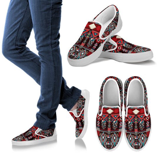 Tribal Aztec Indians Native American Men Slip On Shoes