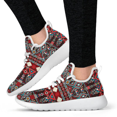 Tribal Aztec Indians native american Mesh Knit Sneakers Shoes