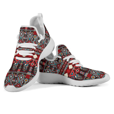 Tribal Aztec Indians native american Mesh Knit Sneakers Shoes