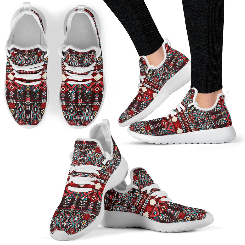 Tribal Aztec Indians native american Mesh Knit Sneakers Shoes